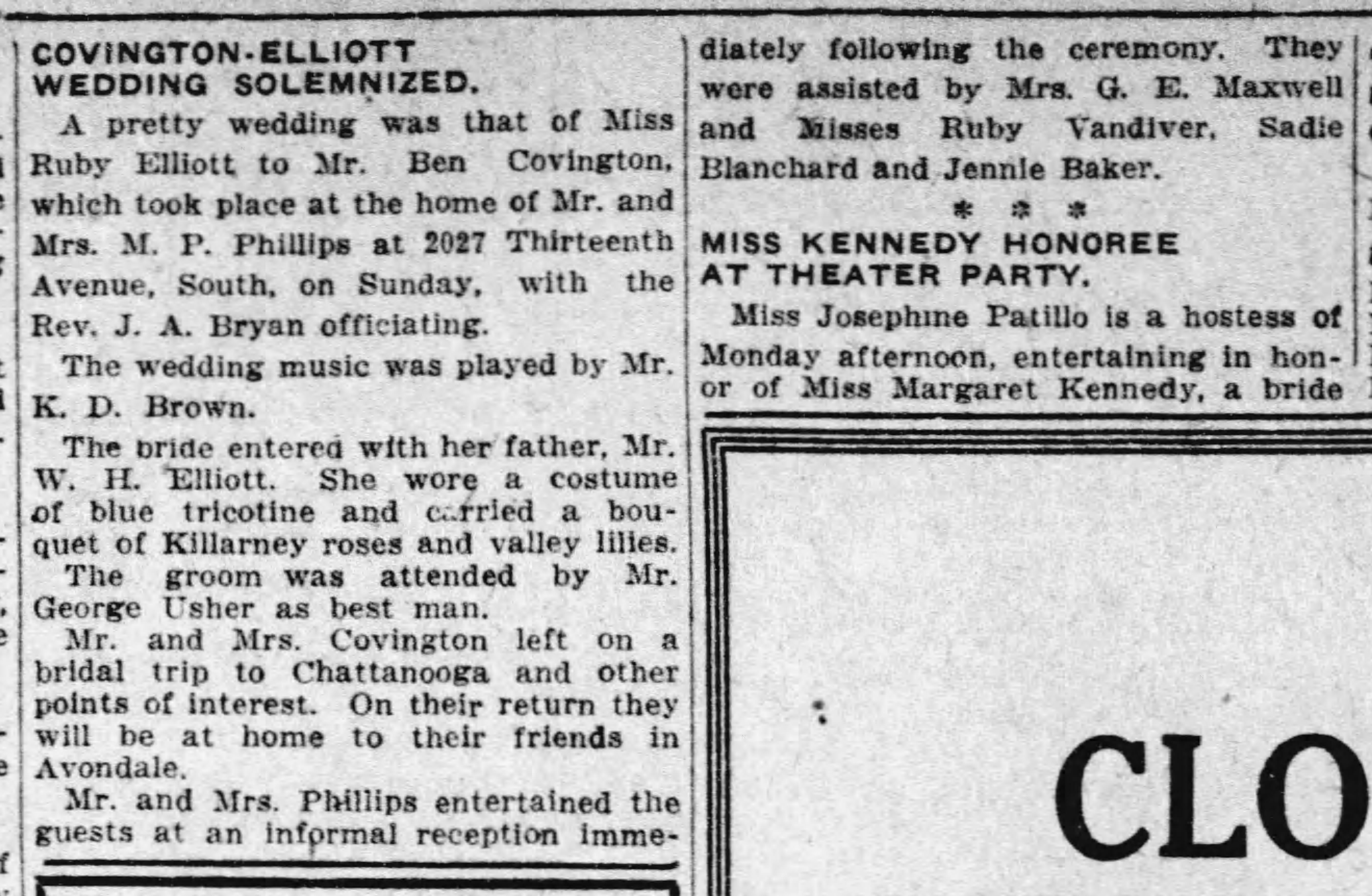 Covington-Elliott Wedding